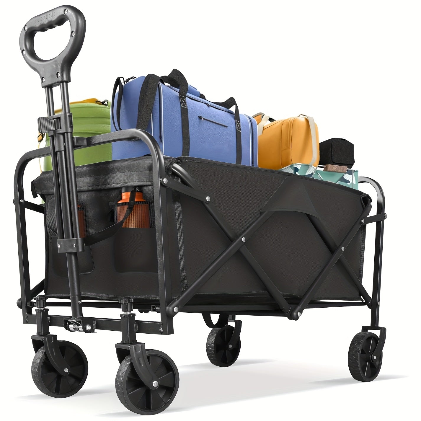Folding Wagon Heavy Duty | Garden Cart Beach Wagon Camping Utility Outdoor Cart