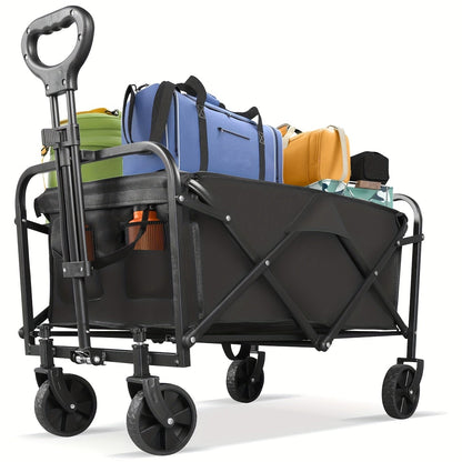 Folding Wagon Heavy Duty | Garden Cart Beach Wagon Camping Utility Outdoor Cart