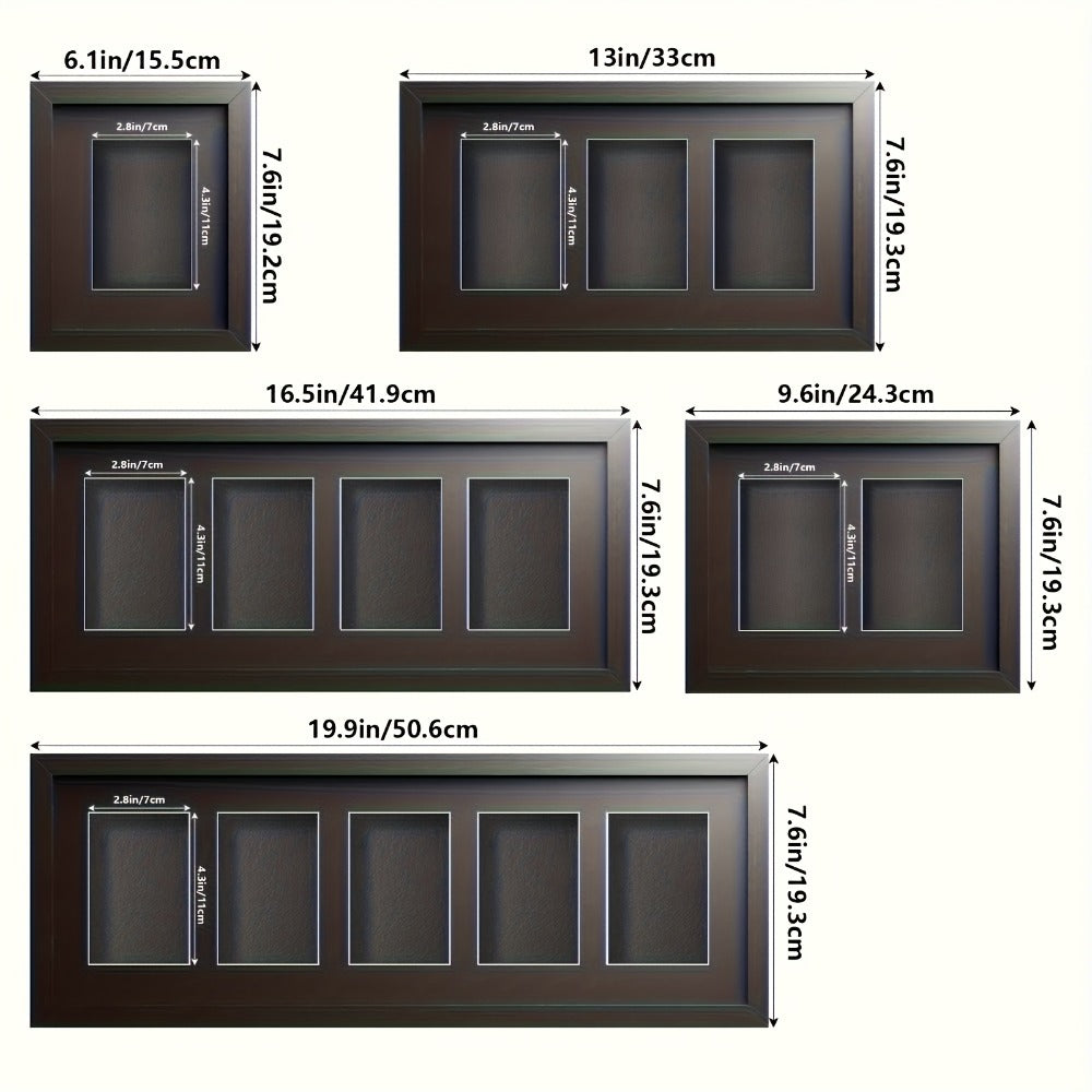 Wall-Mounted Trading Card Display Frame with Wood-Fiber Construction and 1, 2, 4, 6 or 10 Grid Options