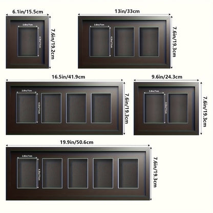 Wall-Mounted Trading Card Display Frame with Wood-Fiber Construction and 1, 2, 4, 6 or 10 Grid Options