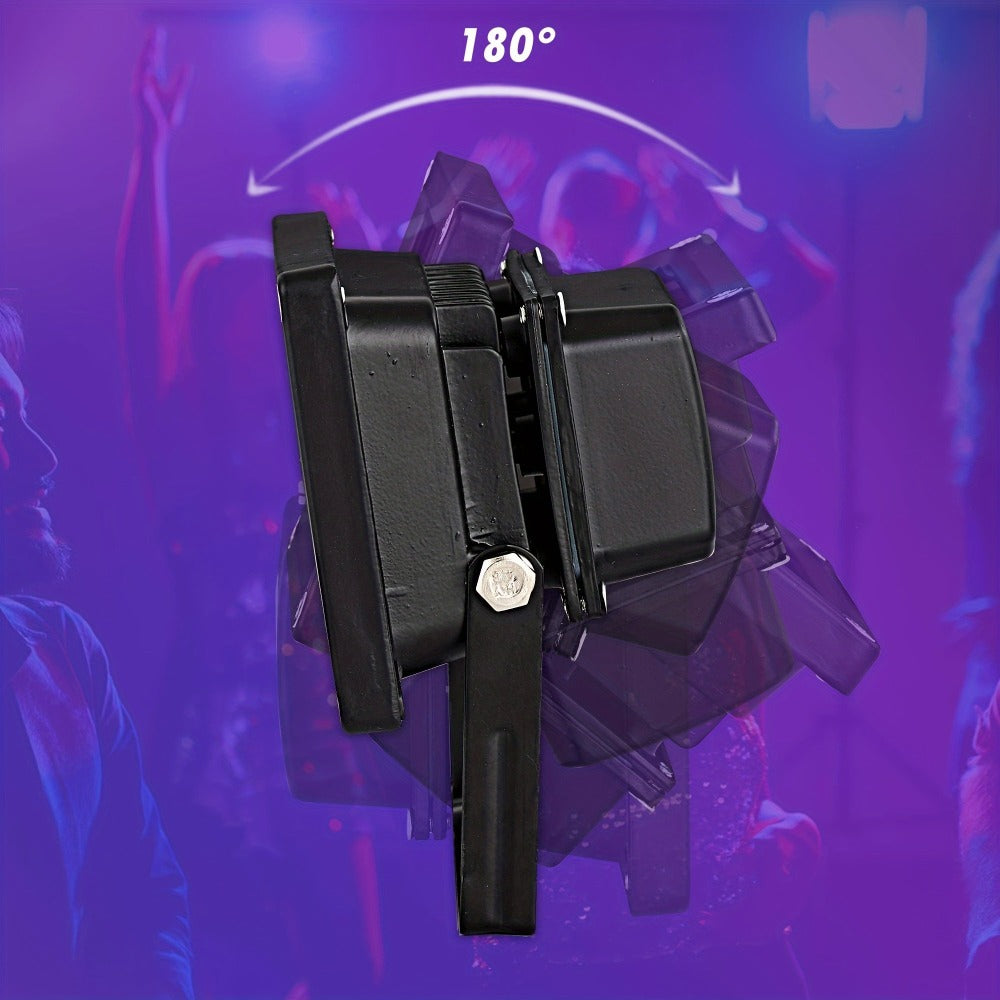 UV Black Light 10W LED Blacklight Flood Light IP44 Waterproof - 21 LEDs 385-400nm Covers 100 Sq Ft, 180° Adjustable Bracket, Plug-In for Glow Party Halloween Bedroom Neon Poster Body Paint Decoration