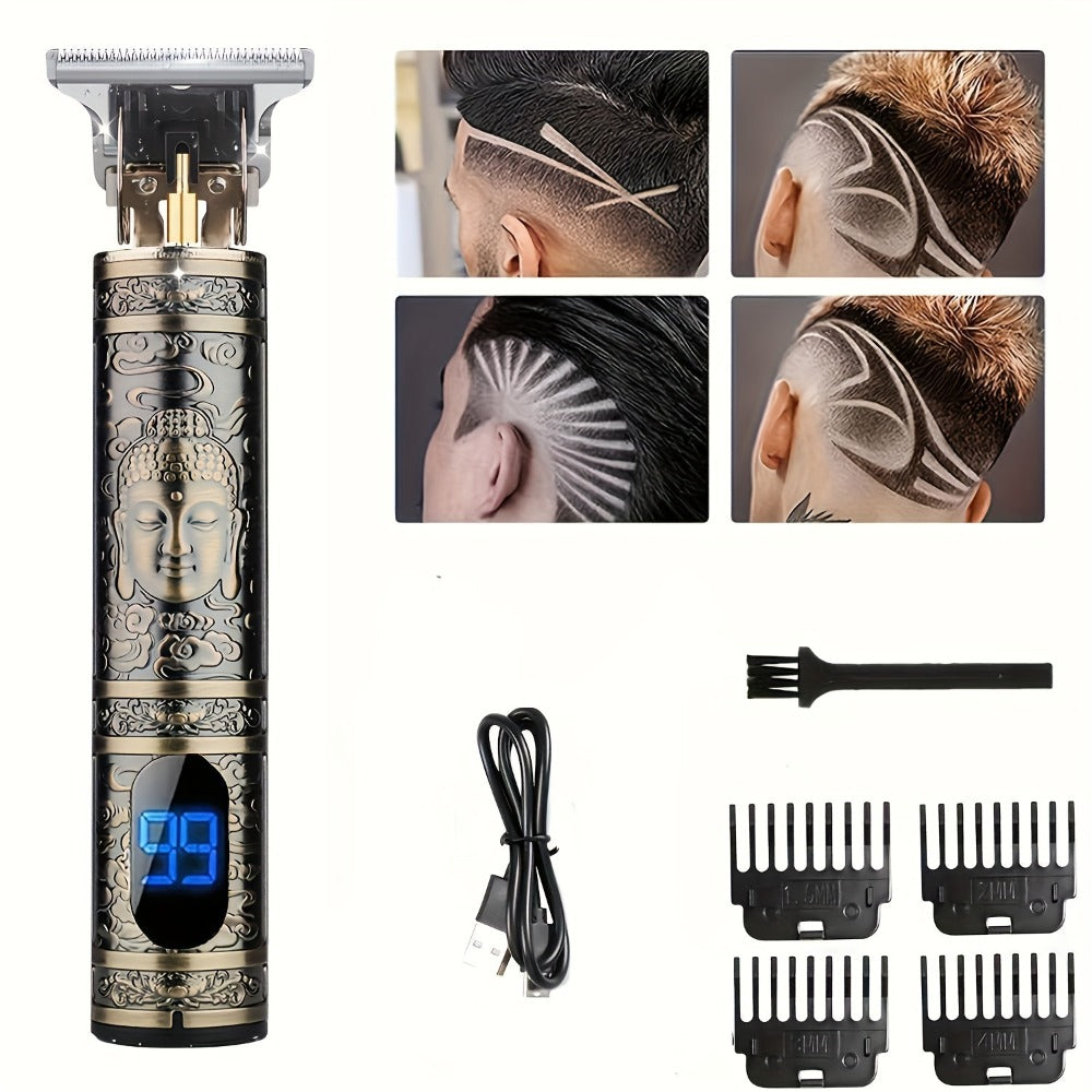 Vintage Bronze LCD Lighter - Novelty Antique Style Windproof Lighter with Dragon Skull Buddha for Entryways, Bedrooms and Living Spaces