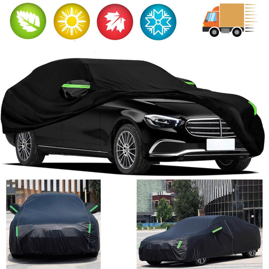 All Weather Car Cover for Sedan & Coupe 185"x69"x59" - Outdoor UV, Rain, Snow & Hail Protection for Toyota Camry, Honda Accord, Mustang & More