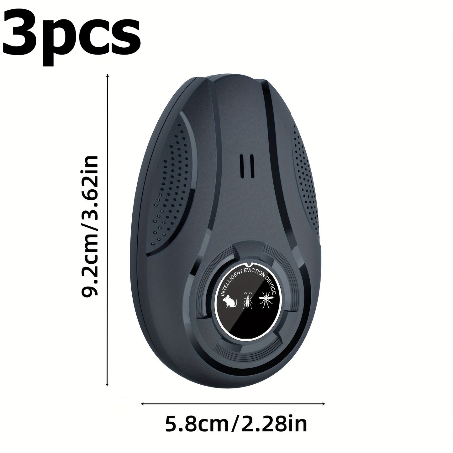Electronic Pest Repeller – Soundwave Variable Frequency Insect Repellent for Home, Shop & Warehouse, Repels Mosquitoes, Rodents & Cockroaches, Multi-Pack