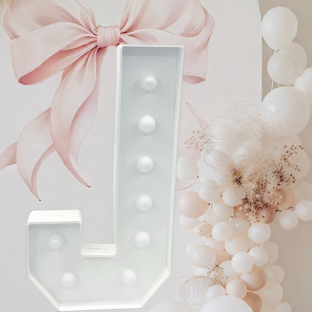 Marquee Letter Lights White LED - 3FT Light Up Letters A-Z for Birthday, Anniversary, Wedding & Party Decor