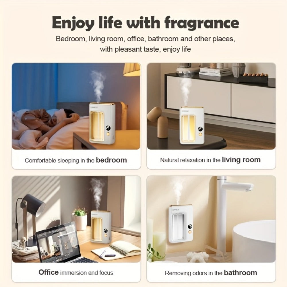 USB Aroma Diffuser with Seven Mist Levels, Front-Window Color Light and One Shangri-La or Encounter Oil Bottle