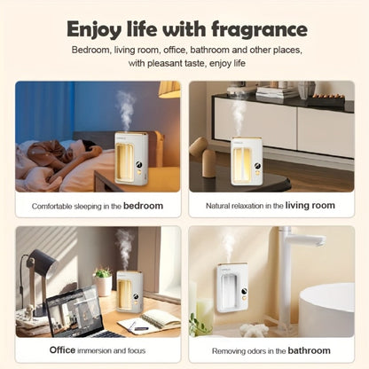 USB Aroma Diffuser with Seven Mist Levels, Front-Window Color Light and One Shangri-La or Encounter Oil Bottle