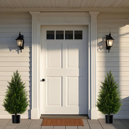 Artificial Cedar Topiary Trees in 2 or 3 Foot Heights with One- or Two-Piece Pack Checkouts