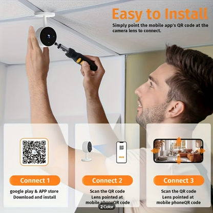 Security Camera 3MP CW1303 Card-Style Indoor Model with Dual-Band WiFi, Infrared Night Vision and Two-Way Audio