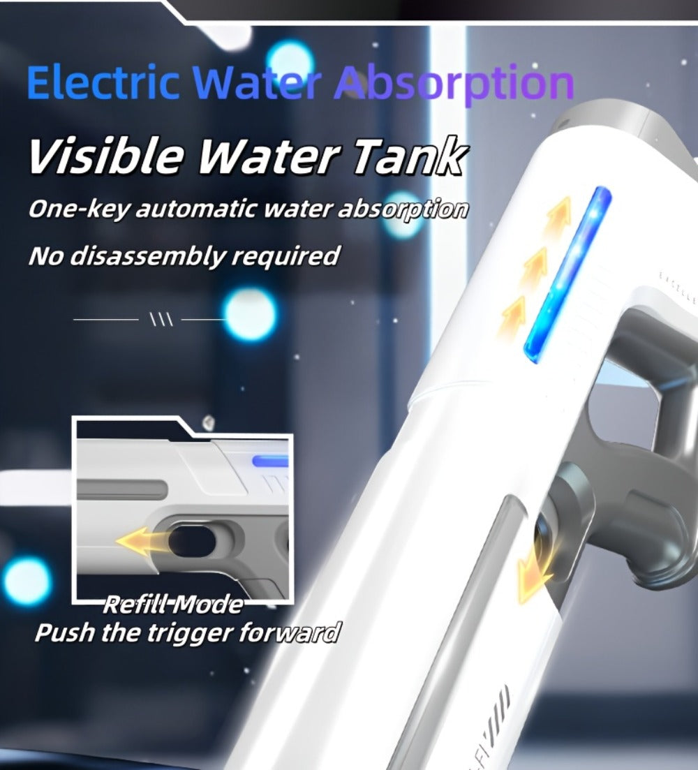 Electric Pulse-Light Water Blaster Bundle with Hard Case, Pictured Goggles and Three Color Choices