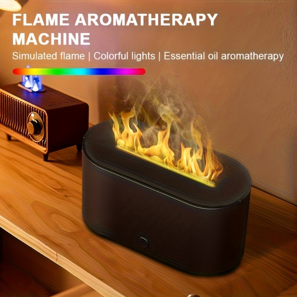Humidifier Mini Flame-Effect USB Diffuser with Three Mist Levels and One, Two or Three-Piece Sets