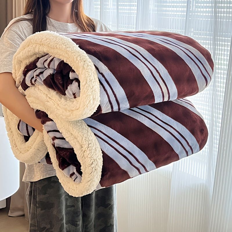 400-450 GSM Flannel Blanket with Plush-Look Lining, 16 Pattern Choices and Four Size Labels
