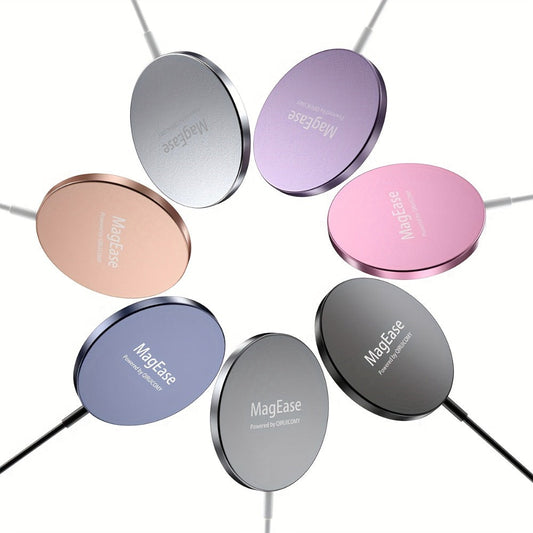MagSafe Magnetic Wireless Charging Pad 15W Snap Alignment – Fast Charger for iPhone 17/16/15/14/13/12 & AirPods Pro/3/2, USB-C Cable & USB-A Converter Included, PD/PPS/QC Multi-Protocol | Slim Portable | Classic Black