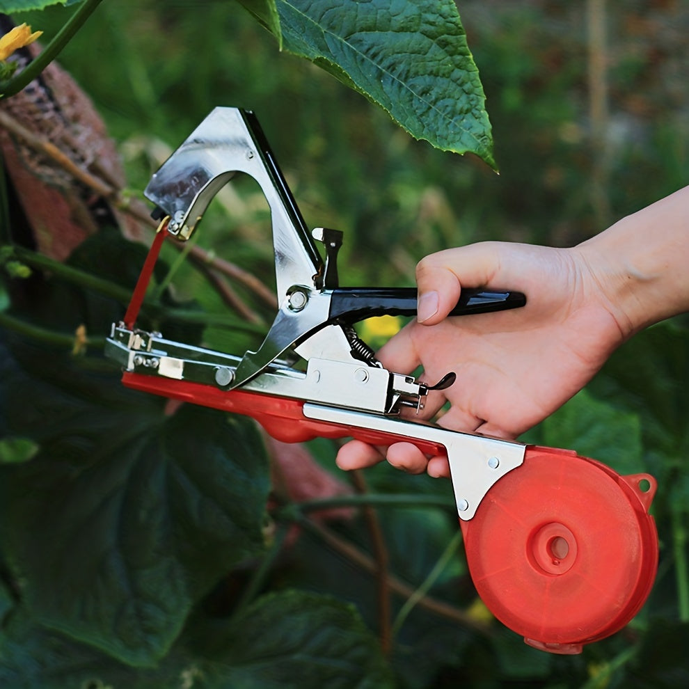 Garden Plant Tapener with Green Tool Set or Ten Red and Blue Replacement Tape Rolls for Vine Support