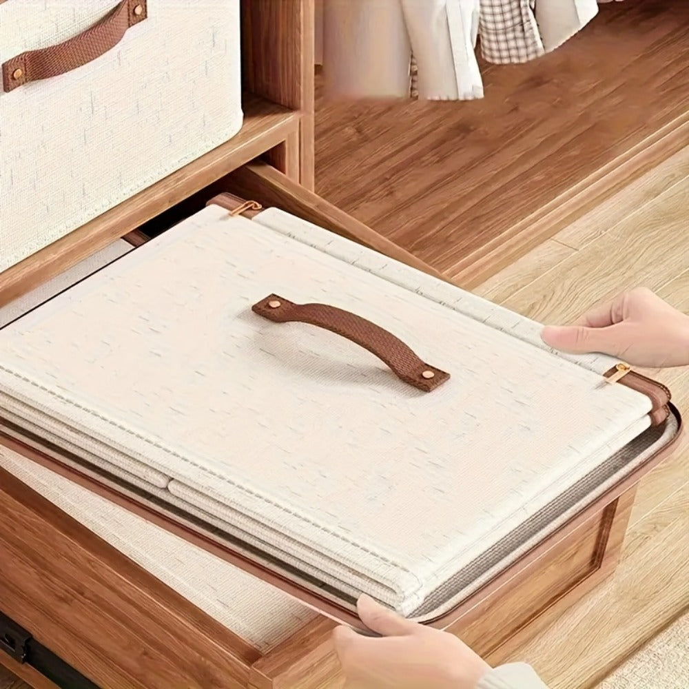 Foldable Storage Bins with Lids 2 Pack - Large Capacity Collapsible Storage Boxes Organizer for Clothes, Blankets, Books, Toys, Under Bed Storage, Closet Shelf