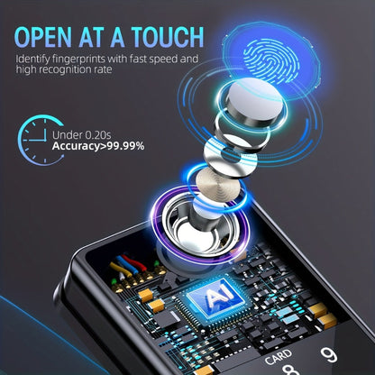 Smart Door Lock Five-Method Deadbolt with Fingerprint PIN IC Card App Key and 100-User Capacity