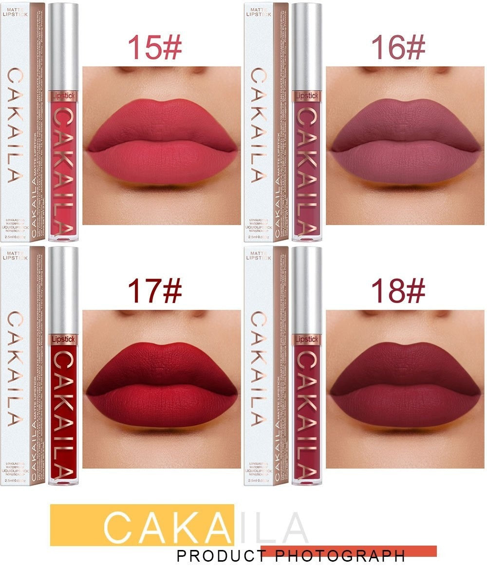 18-Piece Matte Lipstick Set for Women — Long-Wearing Smudge-Proof Moisturizing Liquid Formula, Smooth Creamy Velvety Finish, All-Day Comfortable Wear, Multi-Shade Lip Color Collection Gift
