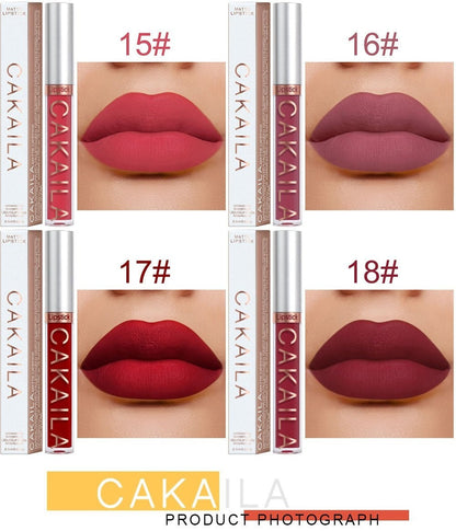 18-Piece Matte Lipstick Set for Women — Long-Wearing Smudge-Proof Moisturizing Liquid Formula, Smooth Creamy Velvety Finish, All-Day Comfortable Wear, Multi-Shade Lip Color Collection Gift