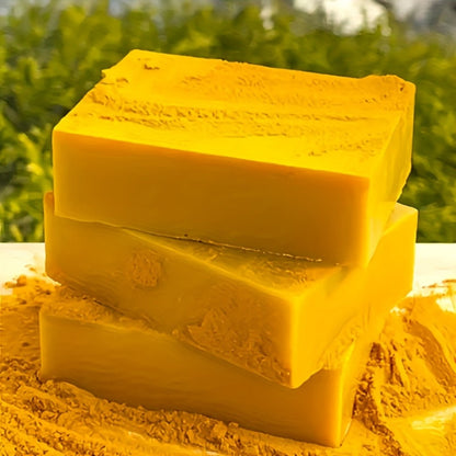 Kojic Acid Soap Bar 24-Pack Handmade — Lemon Turmeric Cold Process Bar Soap with Ginger Extract & Exfoliating Granules, Brightening Dark Spot Soap for Women, Face & Body Cleansing Gift Set