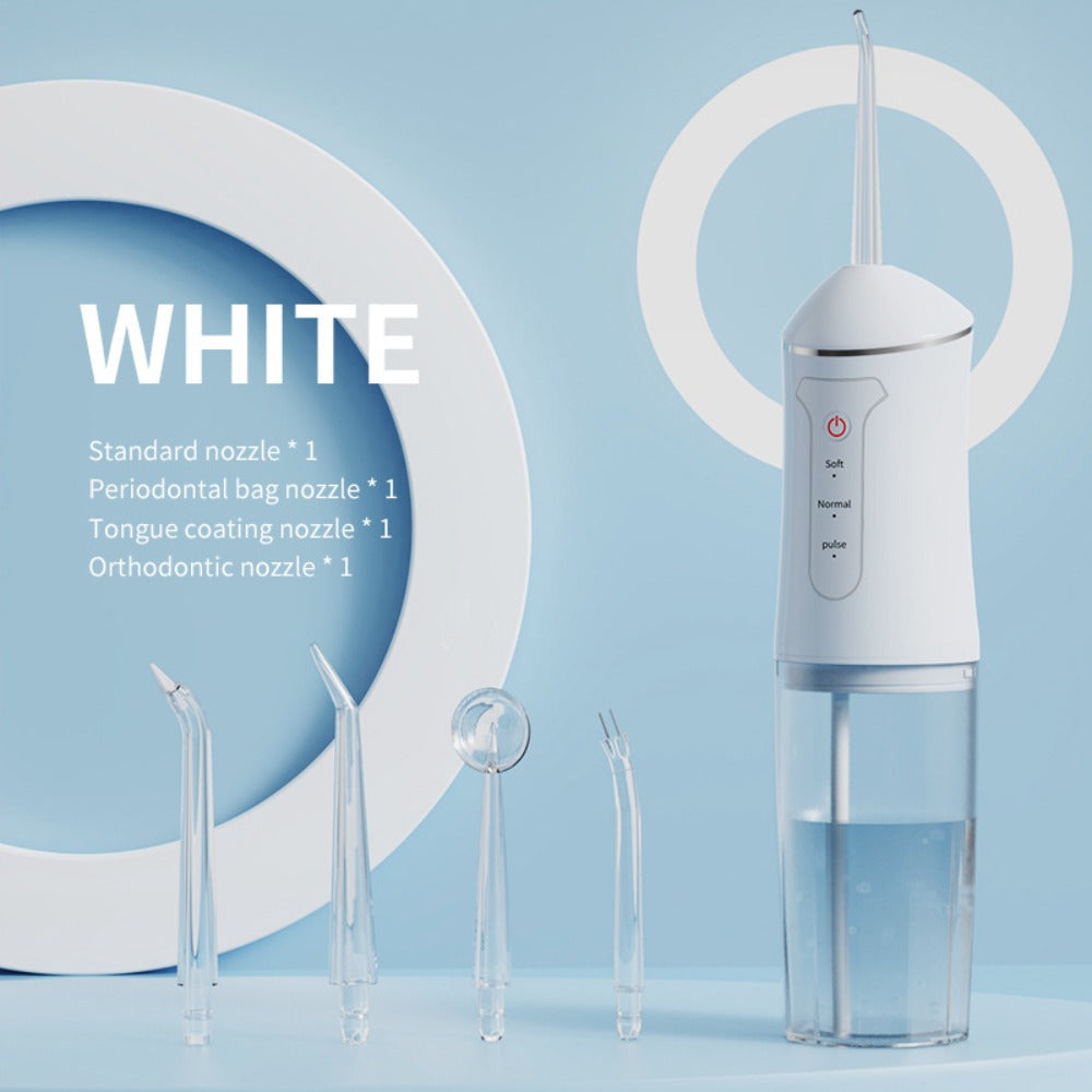 Water Flosser Cordless Three-Mode Design with Four Nozzles, USB Charging and Four Color Options