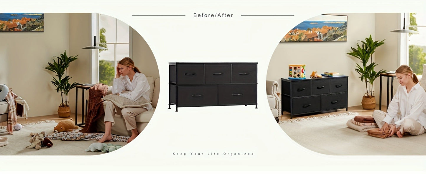 5-Drawer Metal Dresser with Multiple Color Options for Bedroom detail image - detail view 25