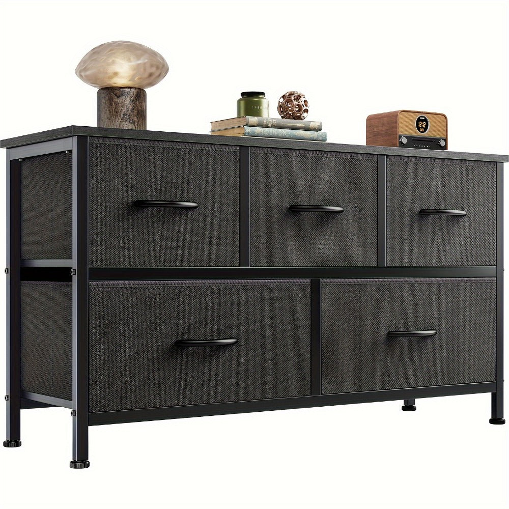 5-Drawer Wide Dresser with Multiple Color Options, Drawer Storage Cabinet detail image - detail view 3
