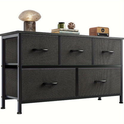 5-Drawer Wide Dresser with Multiple Color Options, Drawer Storage Cabinet detail image - detail view 3