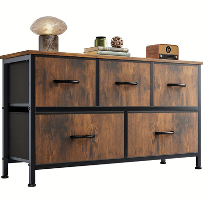 Dresser shown in the Rustic Brown option