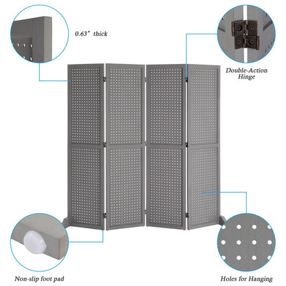 5-Foot Freestanding Room Divider with Added Privacy for Privacy and Space Definition detail image - detail view 25