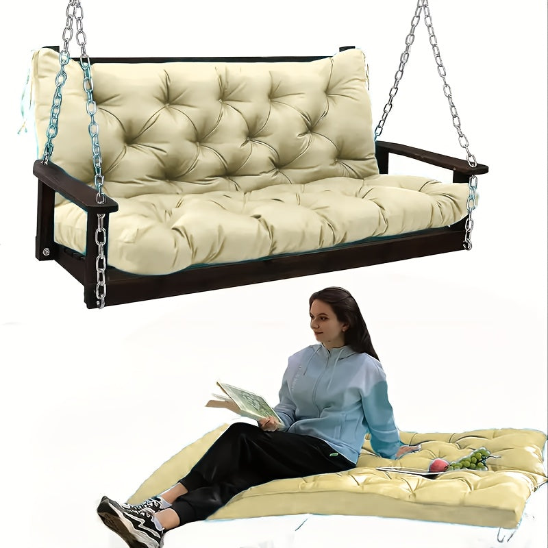 Outdoor Swing Cushions shown in the Beige(5 Inch Thick) option