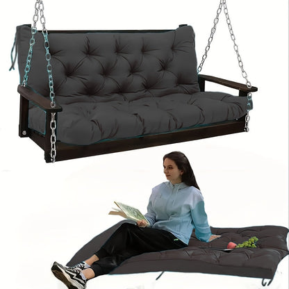 Outdoor Swing Cushions shown in the Black(5 Inch Thick) option