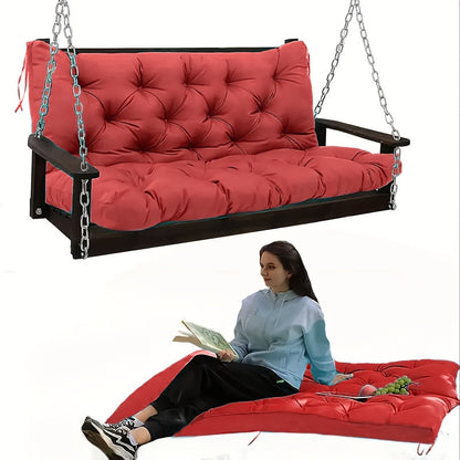 Outdoor Swing Cushions shown in the Bright Red(5 Inch Thick) option