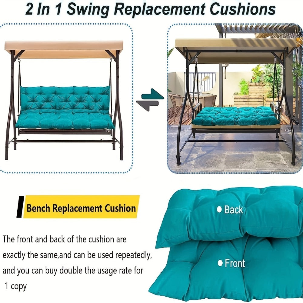 5-Inch Outdoor Swing Cushions with Waterproof Protection and Washable Cover for Patio detail image - detail view 12