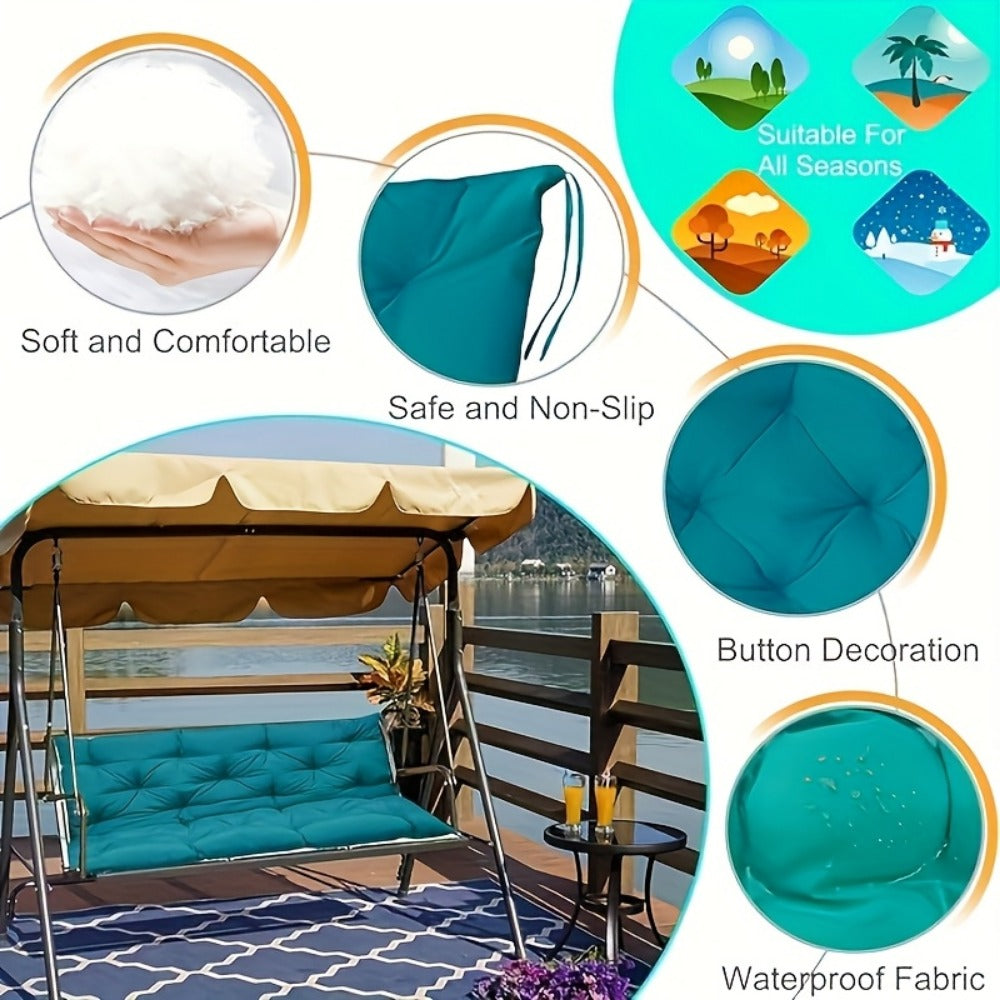 5-Inch Outdoor Swing Cushions with Waterproof Protection and Washable Cover for Patio detail image