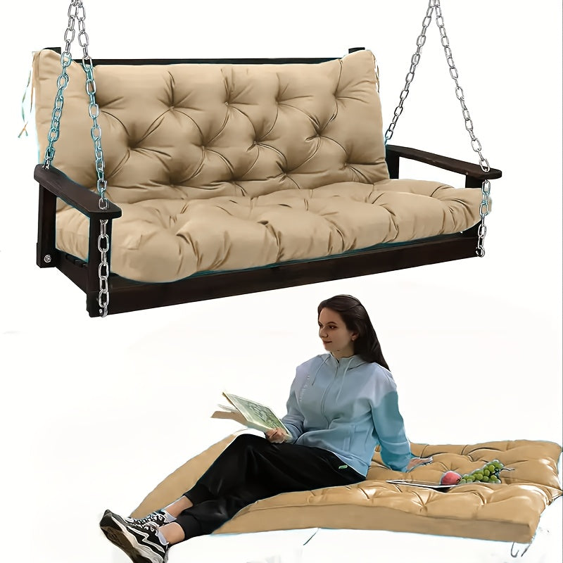 Outdoor Swing Cushions shown in the Khaki(5 Inch Thick) option