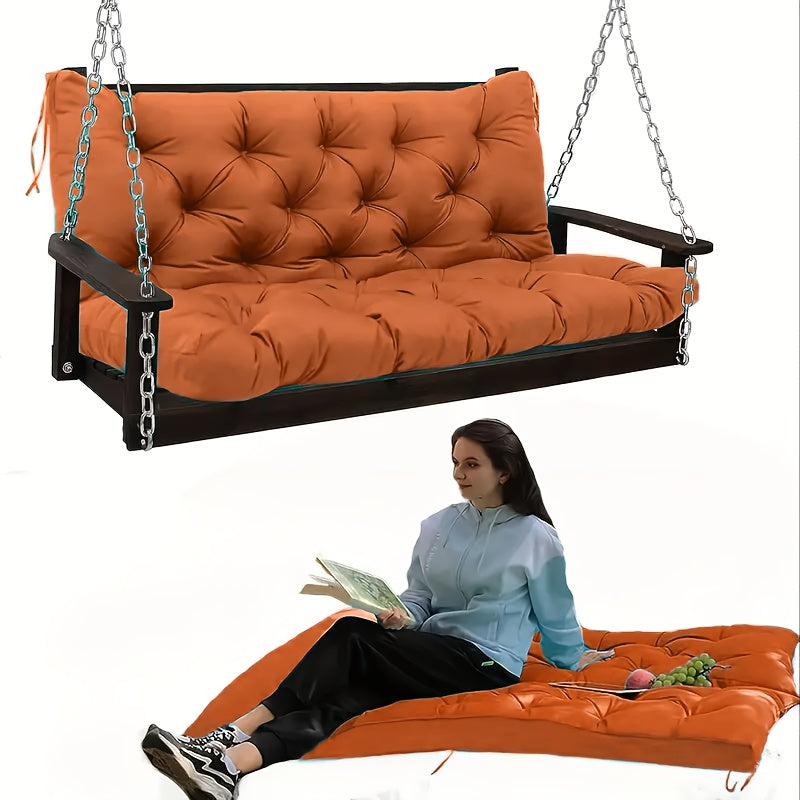 Outdoor Swing Cushions shown in the Orange(5 Inch Thick) option