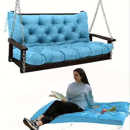 Outdoor Swing Cushions shown in the Sky Blue(5 Inch Thick) option