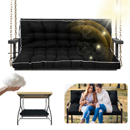 Patio Cushion shown in the Black (New 1.97inch thick) option