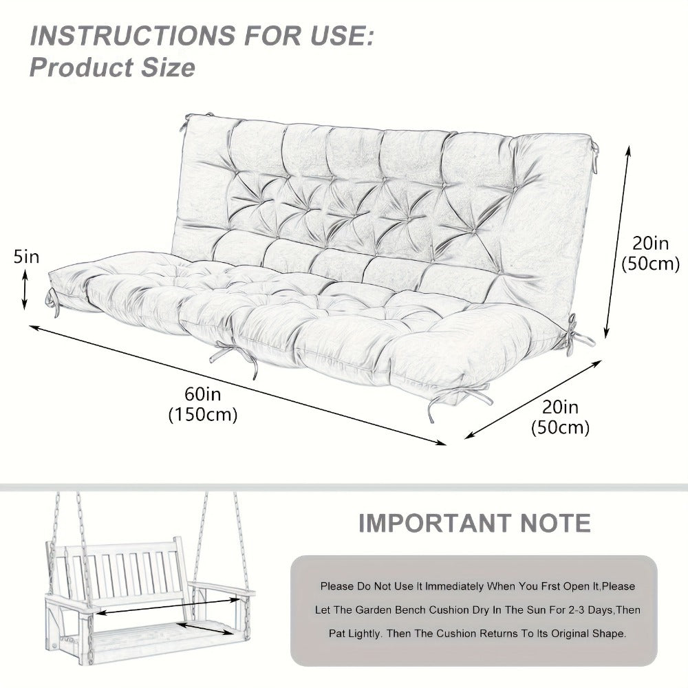 5-Inch Patio Cushion with Waterproof Protection for Comfort and Furniture Refresh detail image - detail view 4