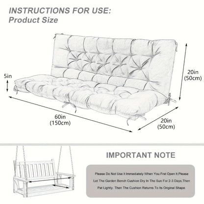 5-Inch Patio Cushion with Waterproof Protection for Comfort and Furniture Refresh detail image - detail view 4
