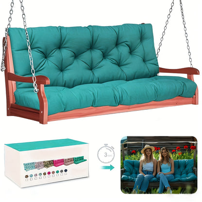 Patio Cushion shown in the Lake Blue (48×40 in) option