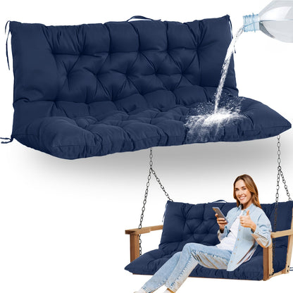 Patio Cushion shown in the navy blue(New 5in thick) option