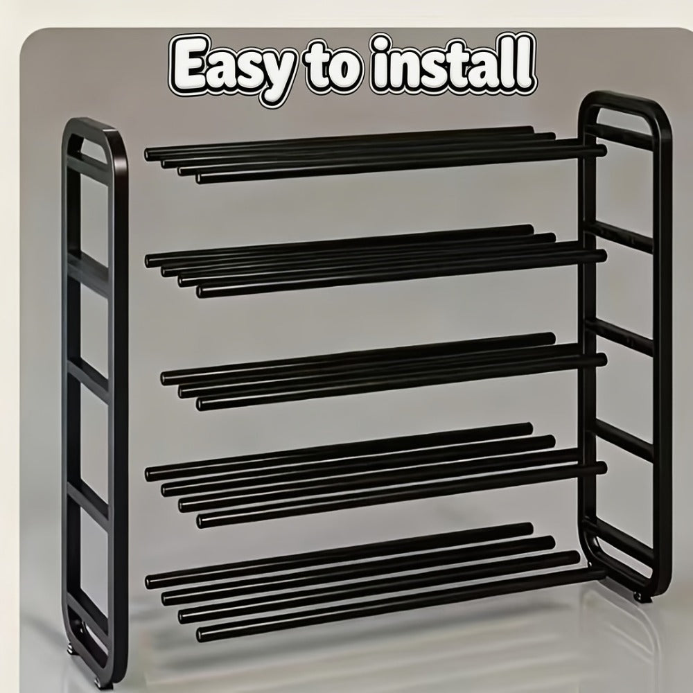 5-Layer Space-Saving Shoe Rack, Entryway Shoe Organizer for Organized Everyday Storage detail image - detail view 9