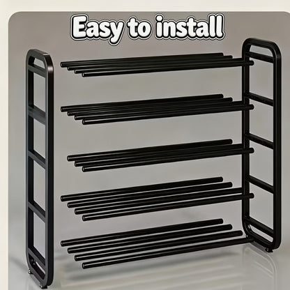 5-Layer Space-Saving Shoe Rack, Entryway Shoe Organizer for Organized Everyday Storage detail image - detail view 9