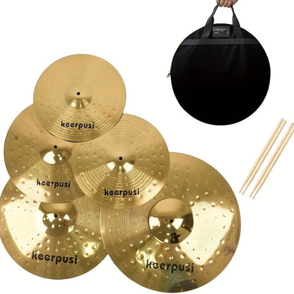 5-Piece Cymbal Pack shown in the Golden 5 Pieces Pack option