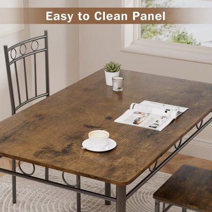 5-Piece Dining Table Set with Multiple Color Options for Kitchen detail image - detail view 7