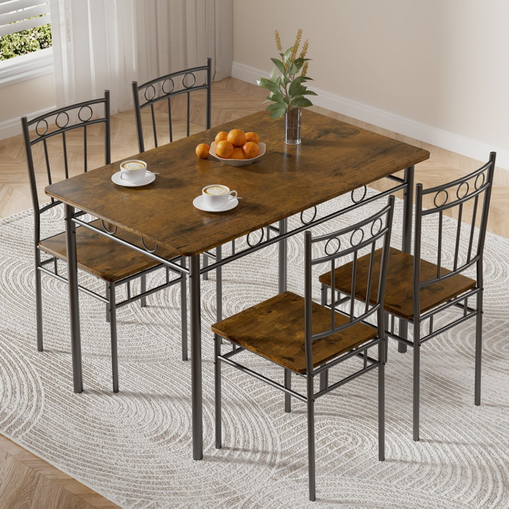Dining Table Set, 5-Piece for 4, Kitchen Table and Chairs for Small Spaces, Modern Dinette shown in the main product view