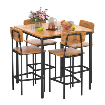Dining Table Set shown in the Brown option