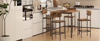5-Piece Rectangular Dining Table Set for Kitchen and Home Office detail image - detail view 11