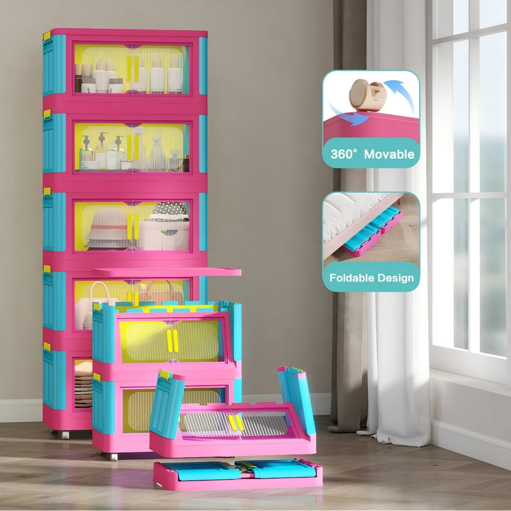 5-Tier Foldable Storage Organizer with Waterproof Protection and Stackable Design detail image - detail view 14